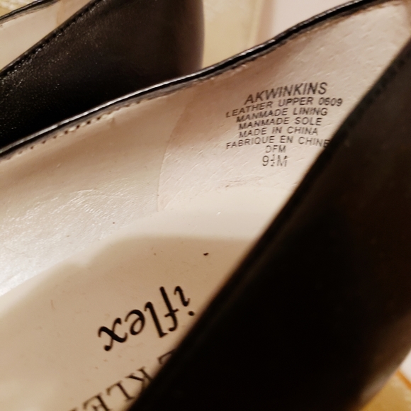 ANNE KLEIN | NWOT LEATHER SLIP IN PUMPS BLACK - Picture 10 of 10